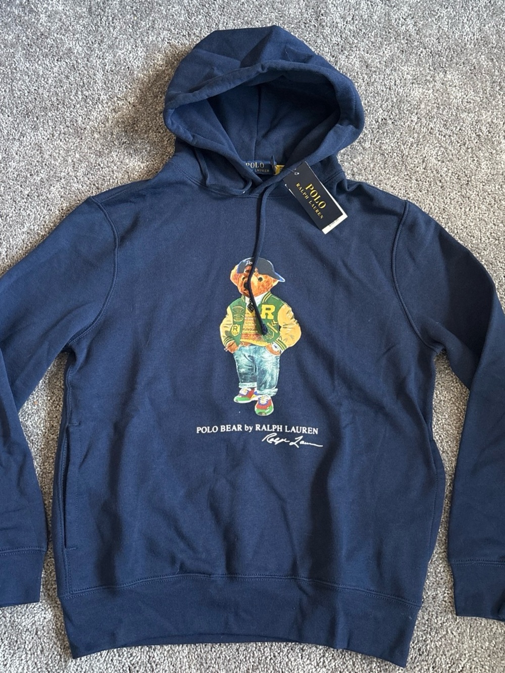 Polo by Ralph Lauren Navy Pullover Hoodie with Polo Bear